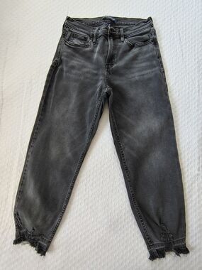 Calvin Klein Jeans Washed Grey Denim High Rise Straight Size 28.